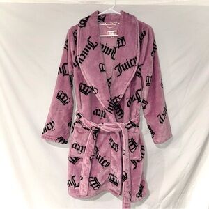 Juicy Couture Pink Plush Fuzzy Sleepwear Robe